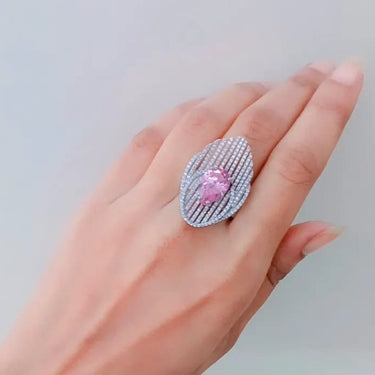 Pink Drop Cocktail Ring Zayn Luxury Jewellery